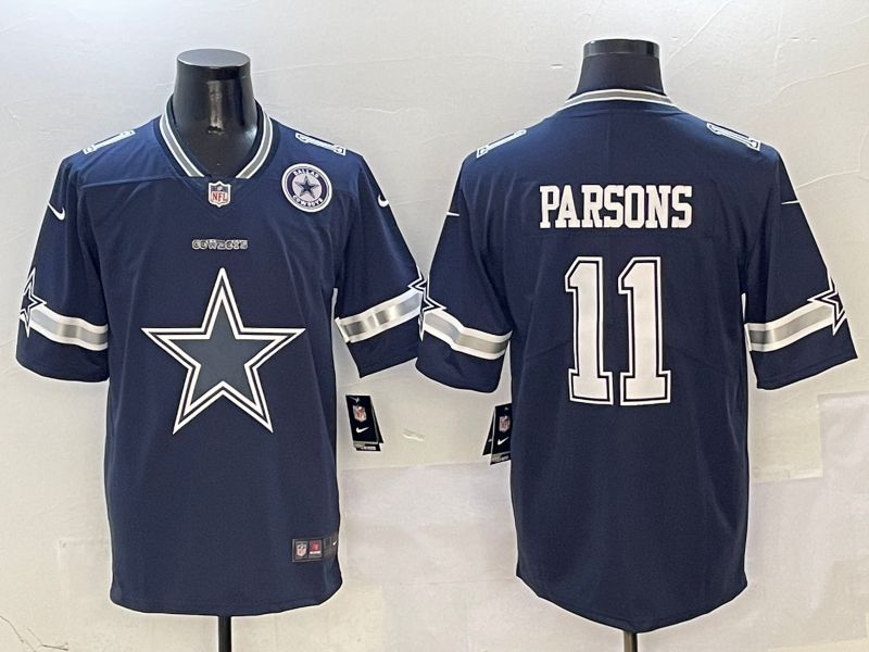 Men Dallas Cowboys #11 Parsons Blue 2025 Nike Limited NFL Jersey style 4